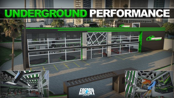 Underground Performance mechanic shop interior